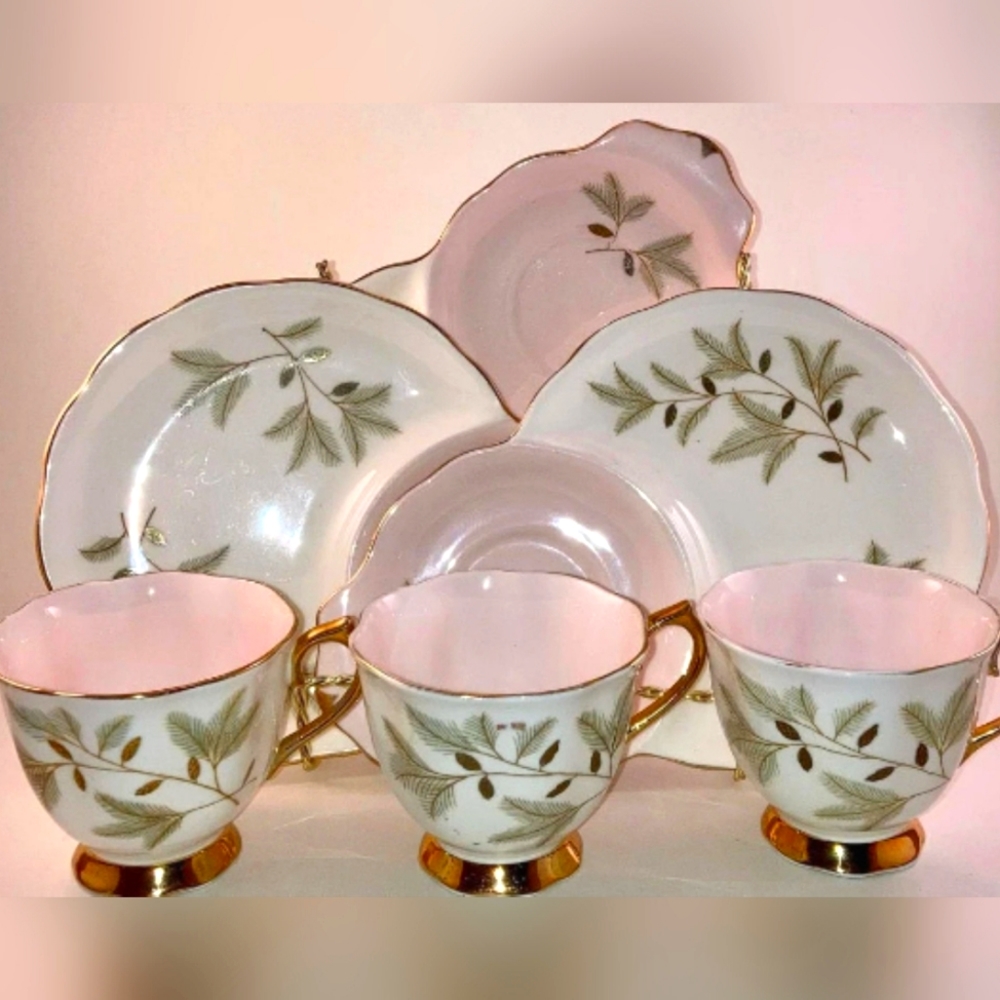 Royal Albert China Braemar Series Snack Plate & Tea Cup Set of 3